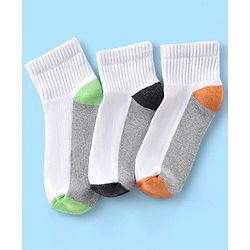Pine Kids Cotton Elastane Ankle Length Silvadur Antimicrobial Socks  Pack of 3 (Colour & Design May Vary)