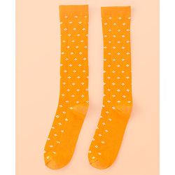 Pine Kids Cotton Knee Length Socks With Silvadur Antimicrobial Finish Floral Design Pack Of 3 (Color May Vary)