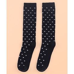 Pine Kids Cotton Knee Length Socks With Silvadur Antimicrobial Finish Floral Design Pack Of 3 (Color May Vary)