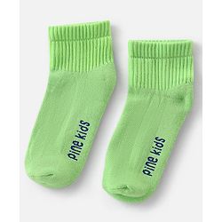 Pine Kids Cotton Elastane Ankle Length Silvadur Antimicrobial Socks  Pack of 3 (Colour & Design May Vary)