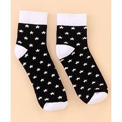 Pine Kids Cotton Ankle Length Socks With Silvadur Antimicrobial Finish Stripes & Stars Design Pack Of 2 (Color May Vary)