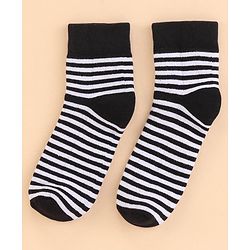Pine Kids Cotton Ankle Length Socks With Silvadur Antimicrobial Finish Stripes & Stars Design Pack Of 2 (Color May Vary)
