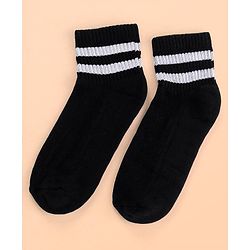 Pine Kids Cotton Ankle Length Socks With Silvadur Antimicrobial Finish Stripes Design Pack Of 5 (Color May Vary)