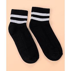 Pine Kids Cotton Ankle Length Socks With Silvadur Antimicrobial Finish Stripes Design Pack Of 5 (Color May Vary)