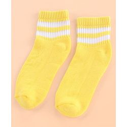 Pine Kids Cotton Ankle Length Socks With Silvadur Antimicrobial Finish Stripes Design Pack Of 5 (Color May Vary)