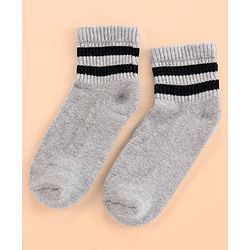 Pine Kids Cotton Ankle Length Socks With Silvadur Antimicrobial Finish Stripes Design Pack Of 5 (Color May Vary)