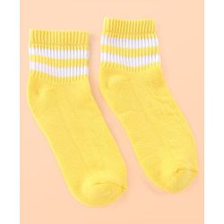 Pine Kids Cotton Ankle Length Socks With Silvadur Antimicrobial Finish Stripes Design Pack Of 5 (Color May Vary)