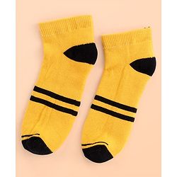 Pine Kids Cotton Ankle Length Socks With Silvadur Antimicrobial Finish Stripes Design Pack Of 5 (Color May Vary)