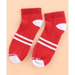Pine Kids Cotton Ankle Length Socks With Silvadur Antimicrobial Finish Stripes Design Pack Of 5 (Color May Vary)