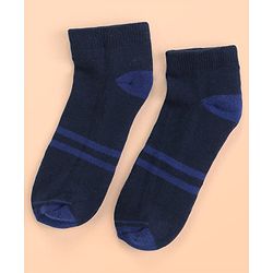 Pine Kids Cotton Ankle Length Socks With Silvadur Antimicrobial Finish Stripes Design Pack Of 5 (Color May Vary)