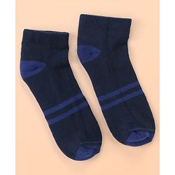 Pine Kids Cotton Ankle Length Socks With Silvadur Antimicrobial Finish Stripes Design Pack Of 5 (Color May Vary)