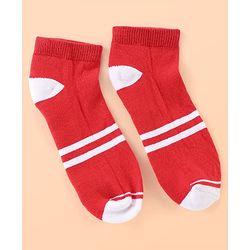 Pine Kids Cotton Ankle Length Socks With Silvadur Antimicrobial Finish Stripes Design Pack Of 5 (Color May Vary)