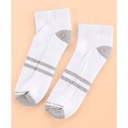 Pine Kids Cotton Ankle Length Socks With Silvadur Antimicrobial Finish Stripes Design Pack Of 5 (Color May Vary)