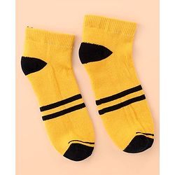 Pine Kids Cotton Ankle Length Socks With Silvadur Antimicrobial Finish Stripes Design Pack Of 5 (Color May Vary)