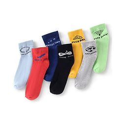 Pine Kids Cotton Elastane Ankle Length Silvadur Antimicrobial Socks  Pack of 7 (Colour & Design May Vary)
