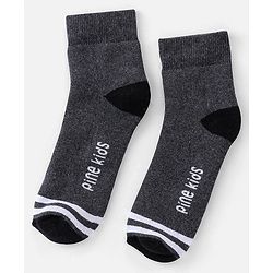 Pine Kids Cotton Ankle Length Socks With Silvadur Antimicrobial Finish Solid Colors Pack Of 3 (Color May Vary)