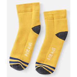 Pine Kids Cotton Ankle Length Socks With Silvadur Antimicrobial Finish Solid Colors Pack Of 3 (Color May Vary)
