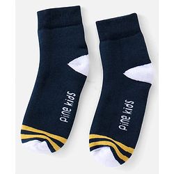 Pine Kids Cotton Ankle Length Socks With Silvadur Antimicrobial Finish Solid Colors Pack Of 3 (Color May Vary)
