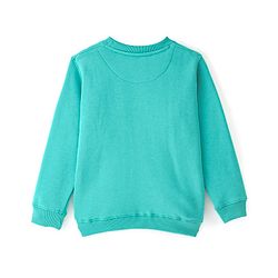 Pinekids Cotton Knit Biowashed Full Sleeves Sweatshirt With Text Print - Blue