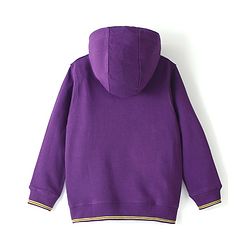 Pine Kids Full Sleeves Believe Printed Hooded Sweatshirt - Purple