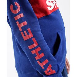 Pine Kids Cotton Knit Full Sleeves Biowashed Sweatshirt Explore Print - Red White & Blue