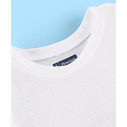 Pine Kids Cotton Full Sleeves Thermal Vest Solid Colour - Off White