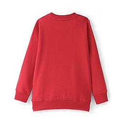 Pine Kids Cotton Full Sleeves Epic Text Print Sweatshirt - Red