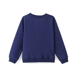Pine Kids Full Sleeves Round Neck Biowashed Sweatshirt Text Printed - Navy Peony