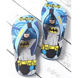 Pine Kids Slip On Flip Flops Batman Print - Sky Blue