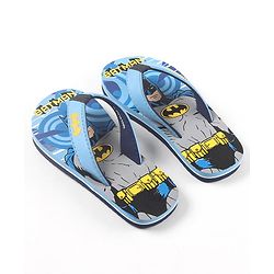 Pine Kids Slip On Flip Flops Batman Print - Sky Blue