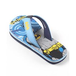 Pine Kids Slip On Flip Flops Batman Print - Sky Blue