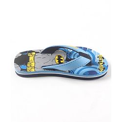 Pine Kids Slip On Flip Flops Batman Print - Sky Blue