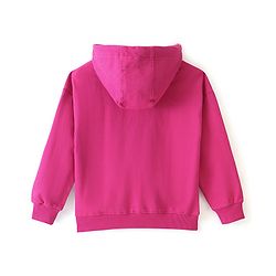 Pine Kids Biowashed Full Sleeve Hooded Sweatshirt With Sequine Detailing - Pink