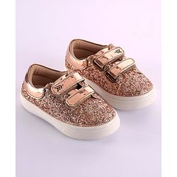 Pine Kids Velcro Closure Casual Shoes - Golden