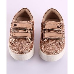 Pine Kids Velcro Closure Casual Shoes - Golden