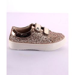 Pine Kids Velcro Closure Casual Shoes - Golden