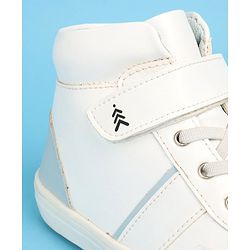 Pine Kids Color Block Casual Shoes with Velcro Closure - White