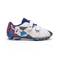Pine Active Velcro Closure Soccer Shoes - White & Blue