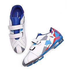Pine Active Velcro Closure Soccer Shoes - White & Blue