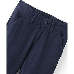 Pine Kids Full Length Cotton Elastane Trouser - Navy Blue