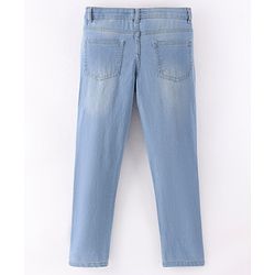 Pine Kids Ankle Length Washed Jeans - Ice Blue