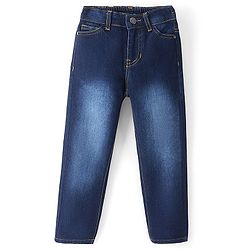 Pine Kids Ankle Length Washed Denim Jeans - Dark Blue