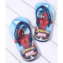 Pine Kids Spider Man Printed Slip On Flip Flop - Blue