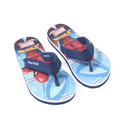 Pine Kids Spider Man Printed Slip On Flip Flop - Blue