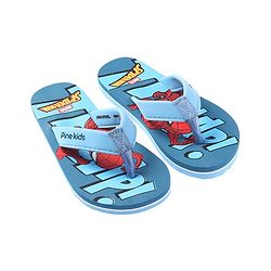 Pine Kids Slip On Style Flip Flops Spider Man Print - Blue