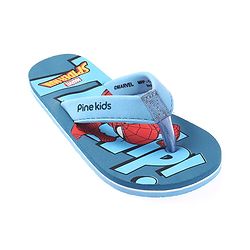 Pine Kids Slip On Style Flip Flops Spider Man Print - Blue