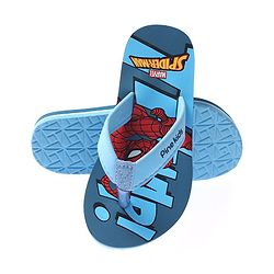 Pine Kids Slip On Style Flip Flops Spider Man Print - Blue