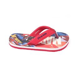 Pine Kids  Slip On Style Flip Flops Spider Man Print Red