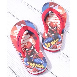 Pine Kids  Slip On Style Flip Flops Spider Man Print Red