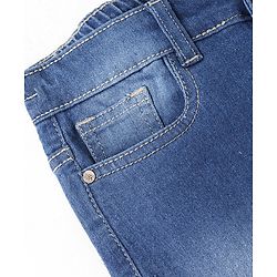 Pine Kids Denim Full Length Adjustable Elasticated Slim Fit Jeans - Mid Blue